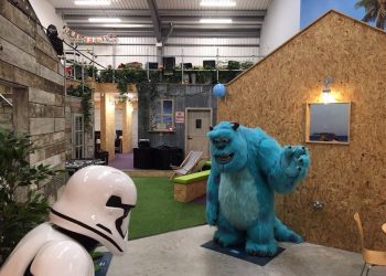 Invasion offices in Salford, Manchester. See Masons copy MNFUN: This boss must be one of Britain's best - giving his staff take as much holiday as they like, taking them to Vegas and even filling the office up with a gigantic BALL PIT. Lee McAteer, 32, set up his company Invasion in 2010 and says he wants to make his office the "most fun in the country". The spontaneous leader describes himself as a "big kid at heart" and likes to "constantly surprise" his team. Earlier this month he decided to fill his Manchester-based office with 250,000 brightly coloured plastic balls - and staff only found out when they arrived at work last Wednesday (May 3).