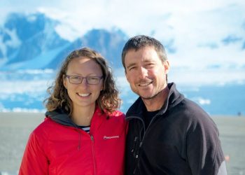 Julie Baum and Tom Sylvester.  A British couple have got married in one of the most remote places on Earth in the first wedding in the British Antarctic Territory. See MASONS story MNPOLAR.  Polar field guides Julie Baum and Tom Sylvester tied the knot in sub-zero temperatures surrounded by the continent's beautiful snowy mountains.  They shared their special day with 18 colleagues living and working at the British Antarctic Survey's (BAS) largest research station.  It was the first official wedding on the territory in Adelaide Island with magistrate and Rothera Station Leader Paul Samways performing the ceremony over the weekend.