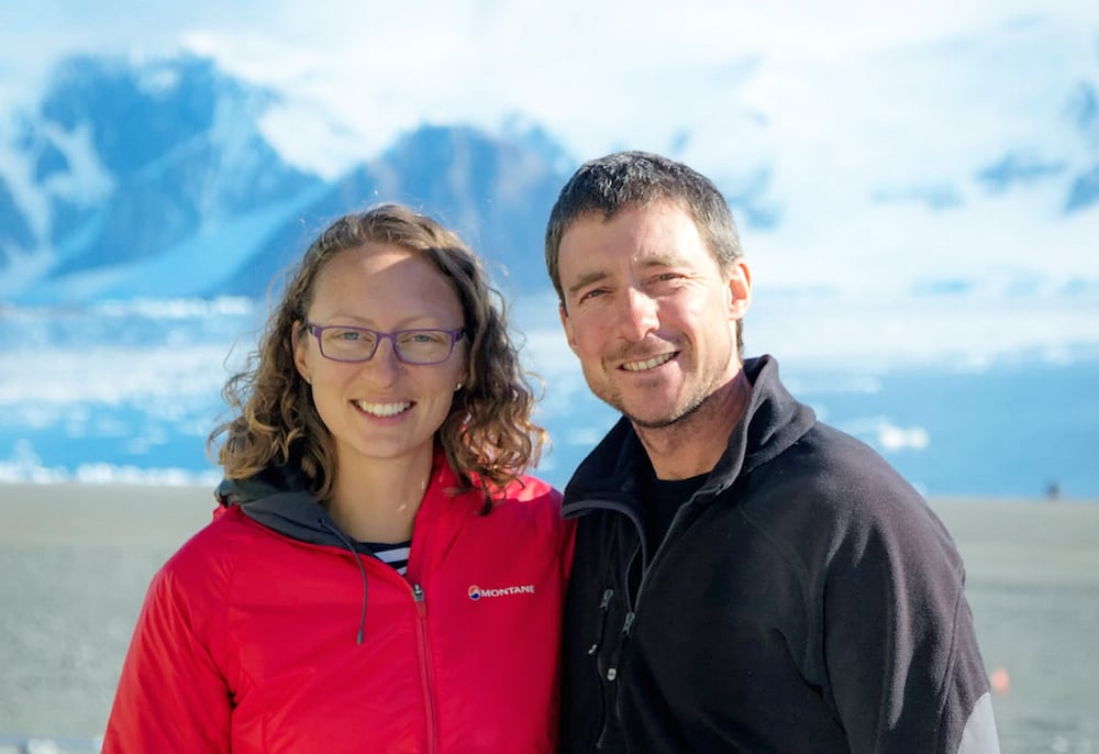 Julie Baum and Tom Sylvester. A British couple have got married in one of the most remote places on Earth in the first wedding in the British Antarctic Territory. See MASONS story MNPOLAR. Polar field guides Julie Baum and Tom Sylvester tied the knot in sub-zero temperatures surrounded by the continent's beautiful snowy mountains. They shared their special day with 18 colleagues living and working at the British Antarctic Survey's (BAS) largest research station. It was the first official wedding on the territory in Adelaide Island with magistrate and Rothera Station Leader Paul Samways performing the ceremony over the weekend.