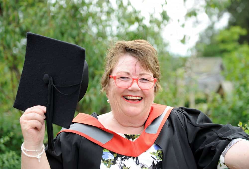 Taxi driver Ann Roberts. Studying for a degree has quite literally been a journey for Ann Roberts as she hit the books while working as a taxi driver. See NTI story NTITAXI. The 61-year-old would pull night shifts on the road and then arrive at Staffordshire University for 9am lectures. And she even managed to do some of her studying in the cab. Now all the hard work has paid off as Ann, from Hilderstone, has graduated with a 2:2 honours degree in modern history.
