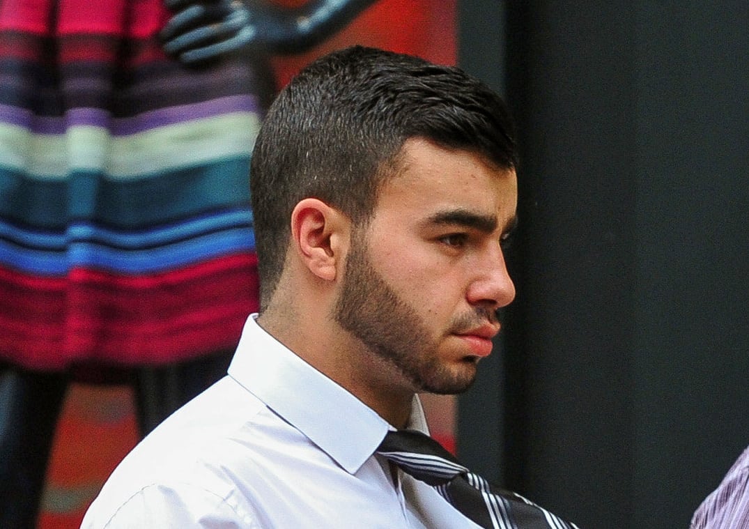 Giulio Vines, 19 at Cambridge Magistates' court. See Masons copy MNBACON: A teen biker plastered bacon on worshippers' cars after being asked to be quiet outside a mosque, a court heard. Giulio Vines, 19, took offence at the way he was spoken to after being asked not to ride his noisy Suzuki Bandit as Muslims prayed during Ramadan. He returned a few days later, bringing with him a pack of bacon, before plastering it on four vehicles outside the Omar Faruque Mosque in Cambridge.