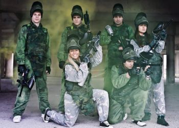 Paintball team ready for battle