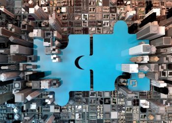 merger and acquisition business concept, join company on puzzle pieces, 3d rendering