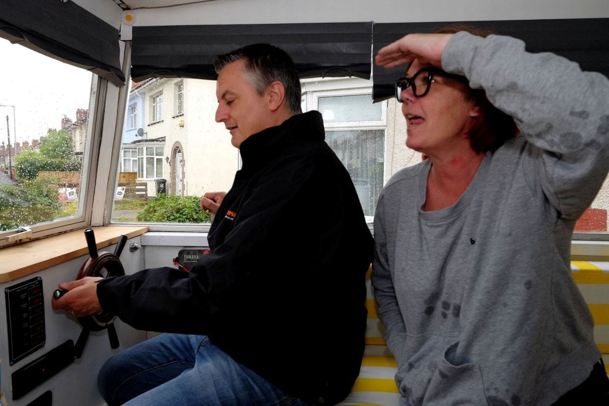 A couple have splashed out £600 on this long forgotten 1970s oddity which can travel on both land and water - called a Caraboat. The bargain holiday home is one of just ten left in the world after all the moulds were smashed by a frustrated designer after a launch party. Legend has it some of the Caraboats sank at the event and they were largely never seen again.