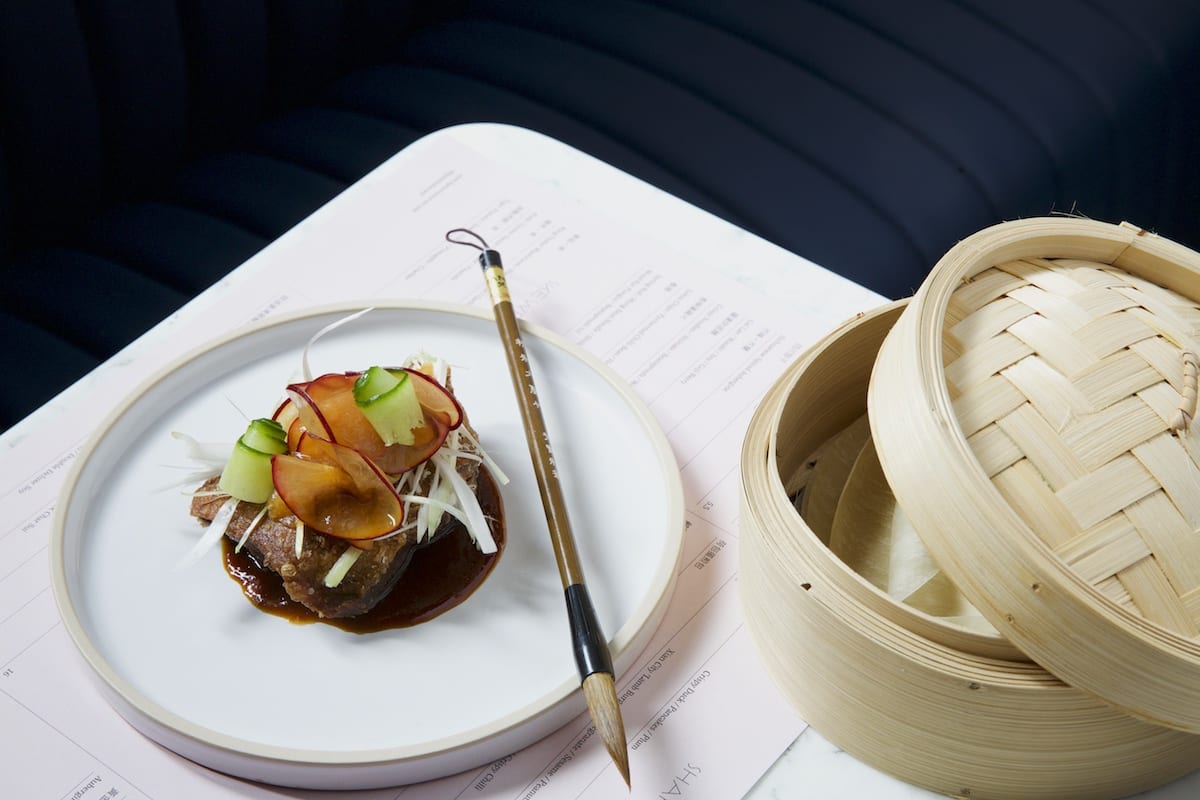 Crispy duck, pancakes and plum at Kym's