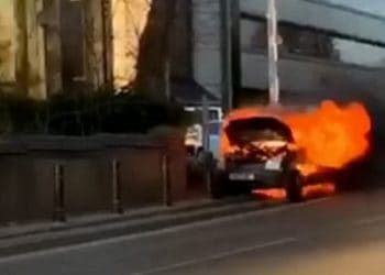 Car in flames