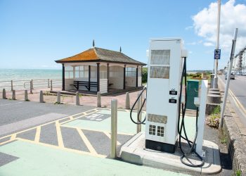 Electric car charging point in Hastings, 21st June 2019