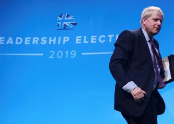 Boris Johnson, a leadership candidate for Britain's Conservative Party, leaves a hustings event in Birmingham, Britain, June 22, 2019. REUTERS/Hannah McKay