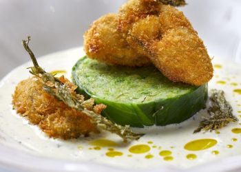 Siren Crispy Oysters, Cabbage, Oyster Salad Cream