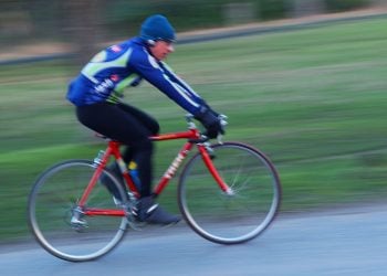 A general view of someone keeping themselves fit and healthy by cycling in the country. Credit;PA