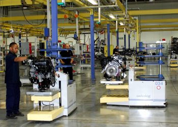 The BMW Plant, Hams Hall, Warwickshire, where Prime Minister Gordon Brown met electrical and mechanical trainees to discover more about the company's apprenticeship scheme.
