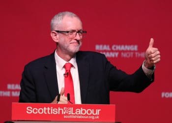 Happy Jeremy Corbyn