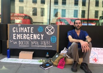 Dr Cliff Kendall on hunger strike (c) Hannah Woodhouse