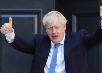 Boris Johnson outside Number 10 Downing Street (PA)
