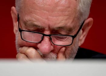 pensive Jeremy Corbyn