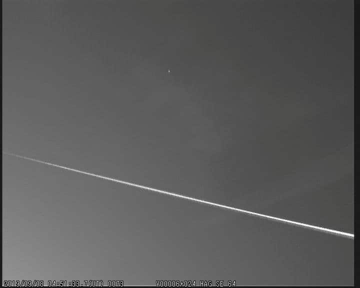 Dozens of people reported a plane crashing - which turned out to be this METEOR breaking up in the sky, expert say. See SWNS story SWPLmeteor. Police launched an aerial and ground search for a crashed plane after 999 calls about a possible light aircraft crash over Devon. But it has been stood down after it is believed what was actually a meteoroid breaking apart in the sky. Units were sent to the Tavistock area after a callers said they saw what looked like a plane crash.