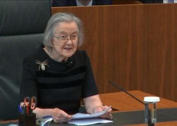 Screengrab taken from the Supreme Court in London, where judges are ruling on the legality of Prime Minister Boris Johnson's decision to suspend Parliament for five weeks.