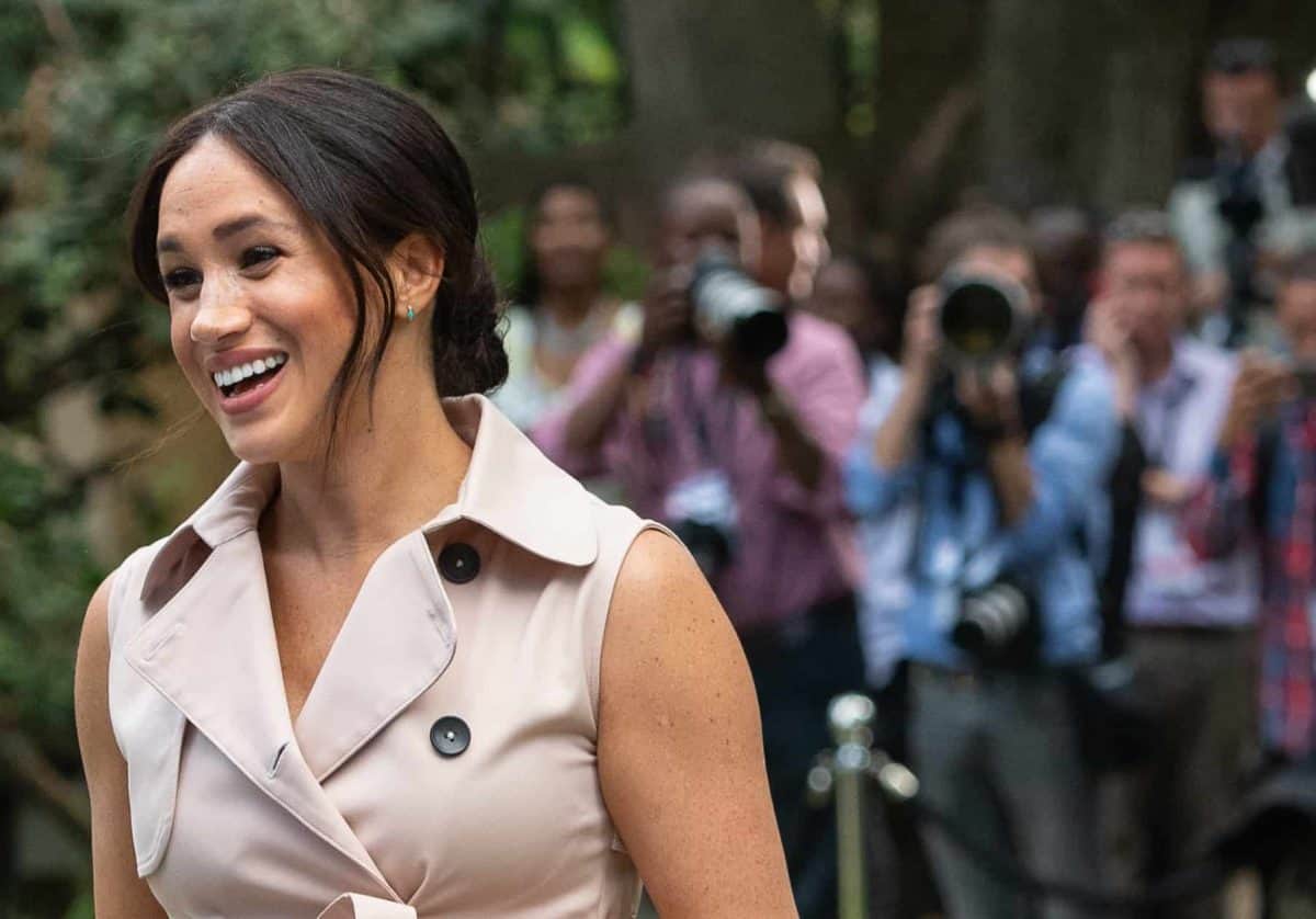 The Duchess of Sussex attends a creative industries and business reception, at the British High Commissioner's residence, in Johannesburg, South Africa, on day 10 of their tour of Africa. PA Photo. Picture date: Monday September 23, 2019. See PA story ROYAL Tour. Photo credit should read: Dominic Lipinski/PA Wire