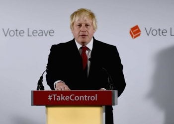 Boris Johnson campaigning for Vote Leave (PA)