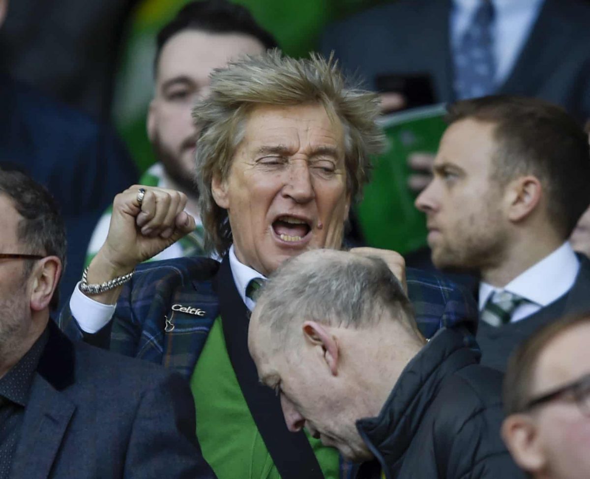 Sir Rod Stewart during the Ladbrokes Scottish Premiership match at Celtic Park, Glasgow.