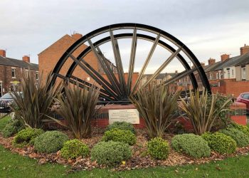 General view of the old pit gear in Blackhall Colliery, where, since 2014, 13 packages of £20 notes have been dumped in plain sight in the streets of the County Durham village, which almost always add up to exactly £2,000.