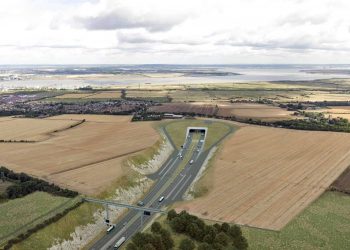 Undated handout artists impression issued by Highways England of how the southern portal of the Lower Thames Crossing, in Kent will look, as plans for a new multi-million pound road tunnel beneath the Thames have been updated, to boost capacity.