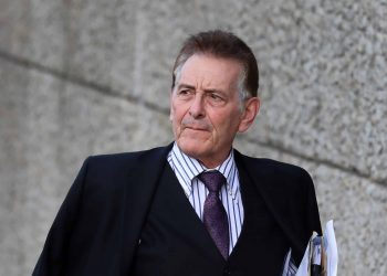 Landlord and property baron Nicholas van Hoogstraten - now named Nicholas Adolf von Hessen - arrives at Brighton and Hove Magistrates' Court, in Brighton, where he is due to stand trial for a public order offence after using threatening words and behaviour.