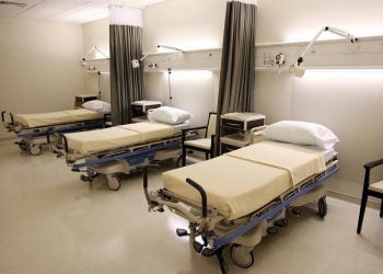 Beds in a new ward at Beacon Hospital in Sandyford, Dublin.