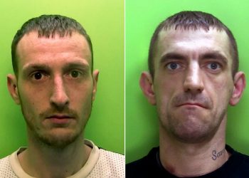 (L-R) Aaron Lancaster & David Moran.  Credit;SWNS