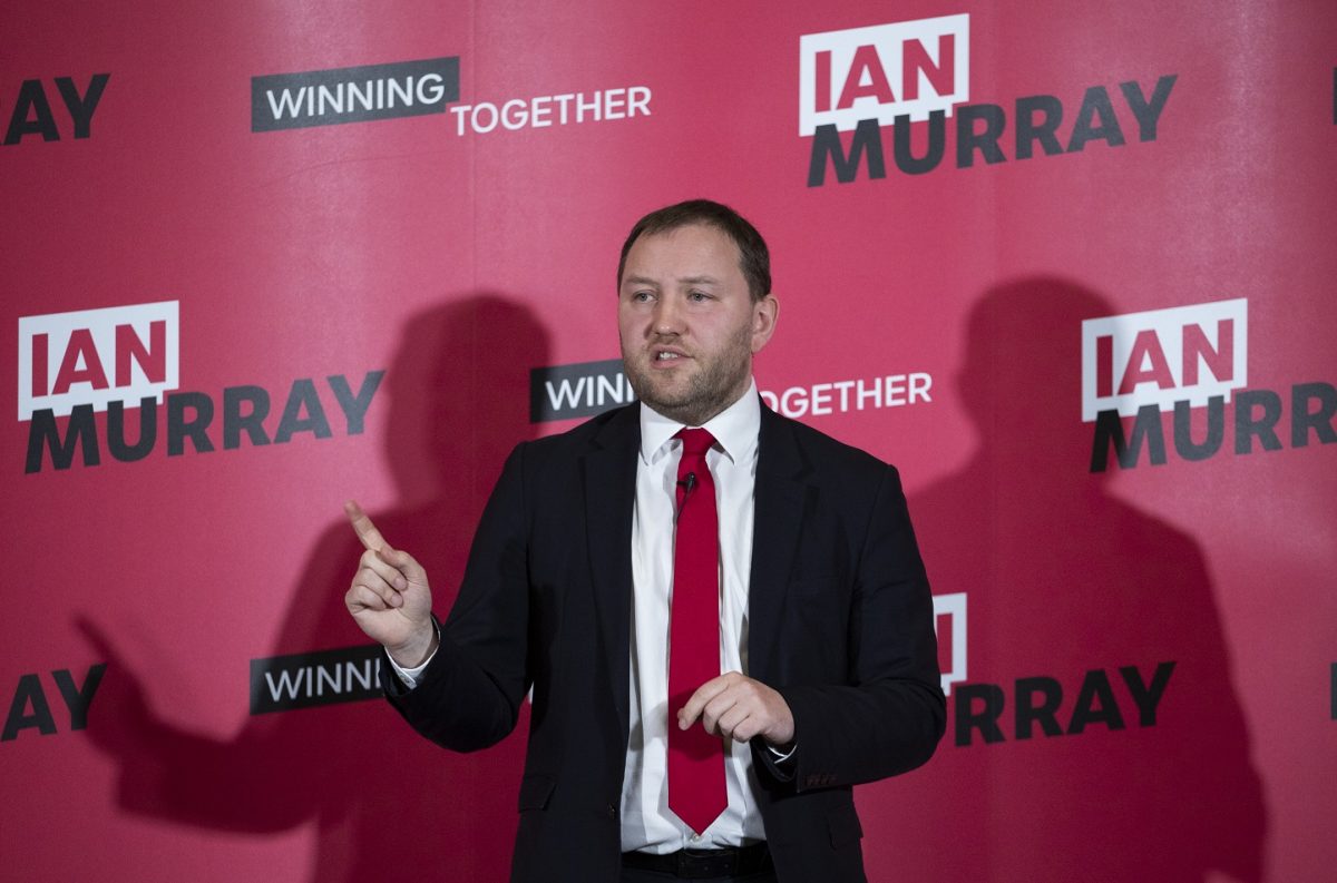 Ian Murray launches his campaign for Labour deputy leader at the Wester Hailes Education Centre in Edinburgh.