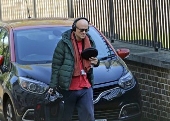 Advisor to the Prime Minister Dominic Cummings arrives at Downing Street, London.