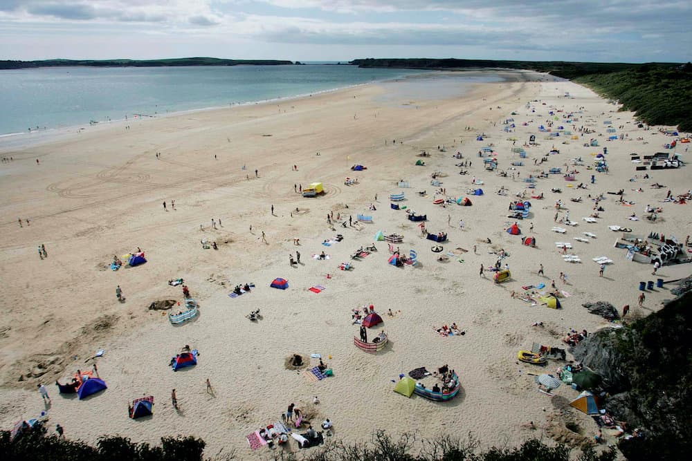 FILE PICTURE - The beach at Tenby, Pembrokeshire, Wales. Credit;SWNS