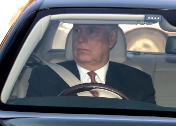 The Duke of York drives his Bentley into Buckingham Palace, London as he arrives for the Queen's Christmas lunch.