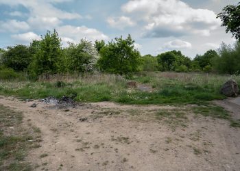 Brookside Walk, Harworth, Nottinghamshire, where police found a man they were chasing when he farted, revealing his location. Credit;SWNS