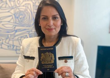 blue british passport priti patel