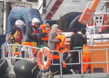 These photos show migrants saved by the Dover station Credit;SWNS