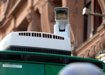 Facial Recognition Technology in use in Leicester Square, London.