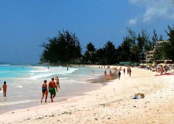 Rockley Beach, Christchurch, Barbados....not Leeds! Credit:PA