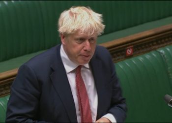 Prime Minister Boris Johnson speaks during Prime Minister's Questions in the House of Commons, London. Credit;PA