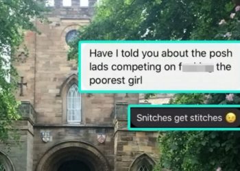 Screenshots leaked from a fresher group chat two weeks ago.  Credit;SWNS