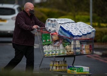 Shoppers at Costco, Birmingham,. Novermber 1 2020 Credit;SWNS