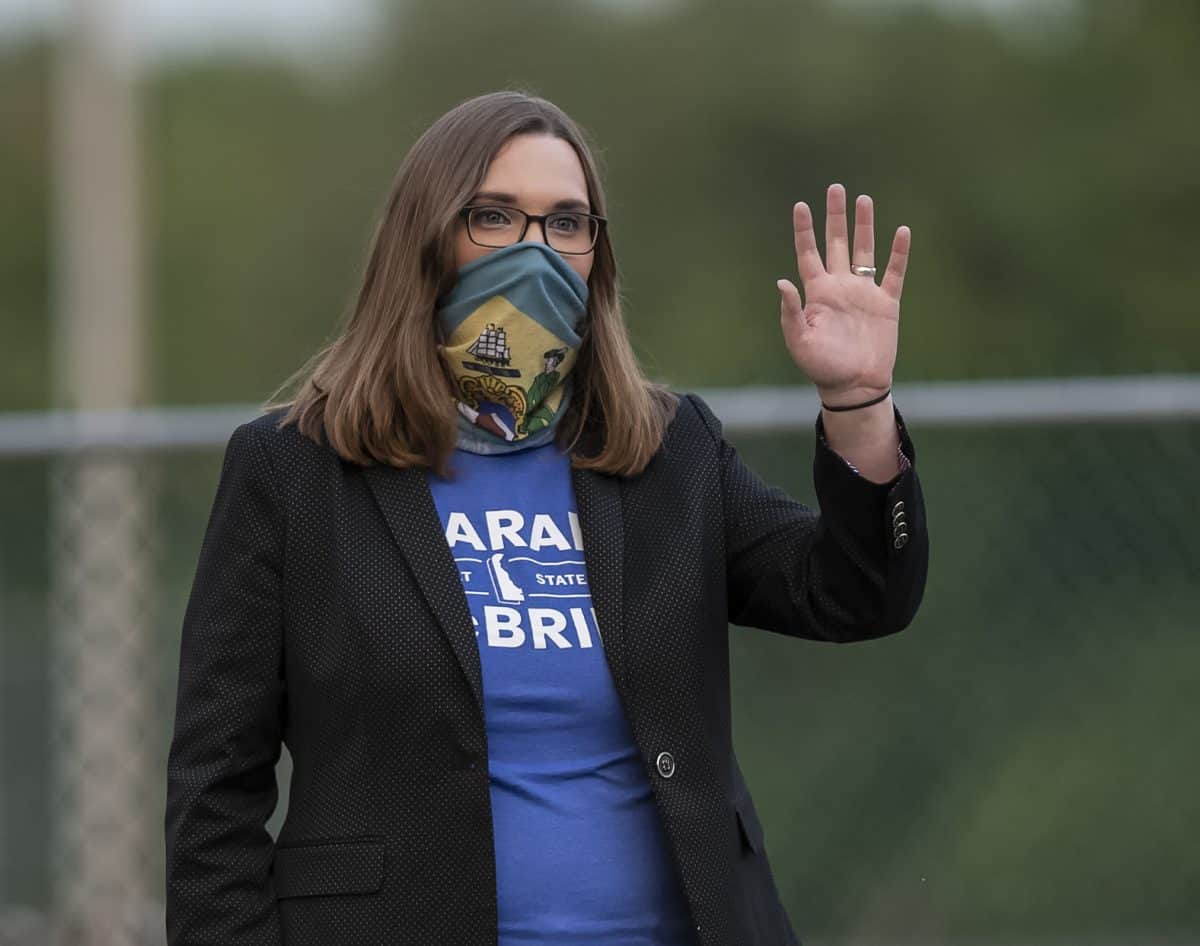 Transgender activist Sarah McBride (AP Photo/Jason Minto)