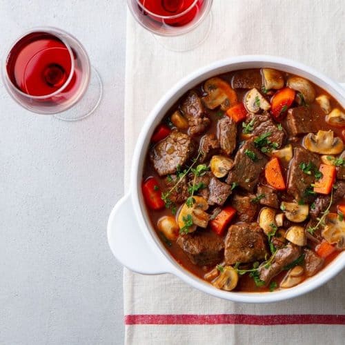 How To Make: Red Wine Beef Stew with Carrots and Potatoes