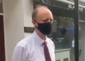 Chris Whitty was visiting Westminster's Strutton Ground Market when he was verbally abused in the street / TikTok