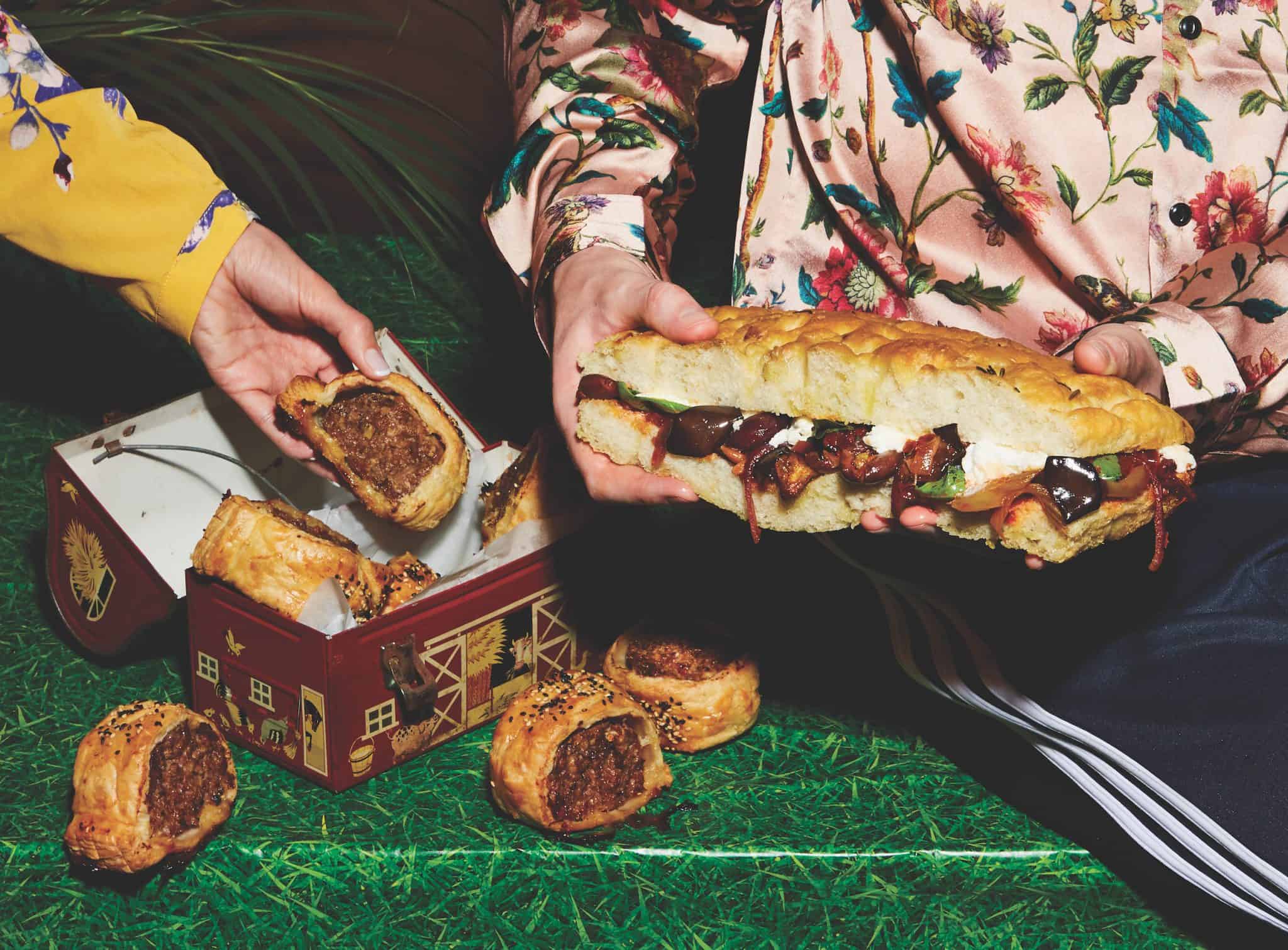 Caponata mozzarella sandwiches recipe, from Twisted: A Cookbook