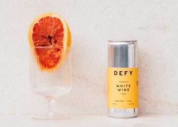 defy organic white wine canned wine