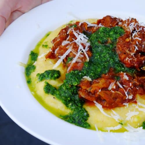 Lamb neck ragu recipe with basil chimichurri, Wild by Tart