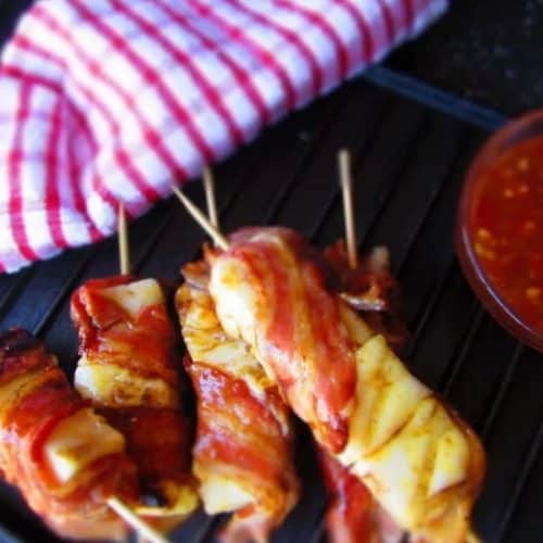 Bacon Halloumi Skewers