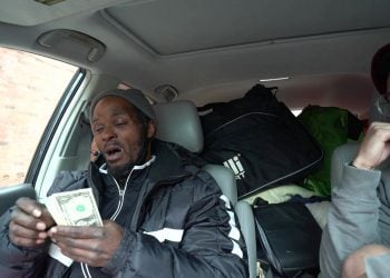 Video grab from footage of a homeless man called Mike Credit;SWNS