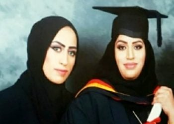 (L-R) Kazeema Afzal with sister Areema Nasreen.  The heartbroken sister of a nurse who died from coronavirus is fulfilling her last wish by following in her footsteps. Credit;SWNS